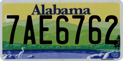 AL license plate 7AE6762