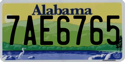 AL license plate 7AE6765