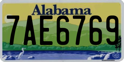 AL license plate 7AE6769