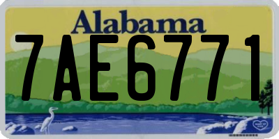 AL license plate 7AE6771