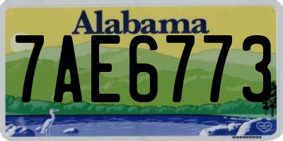 AL license plate 7AE6773