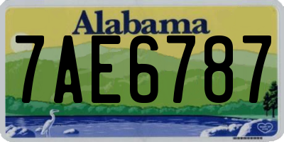 AL license plate 7AE6787