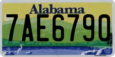 AL license plate 7AE6790