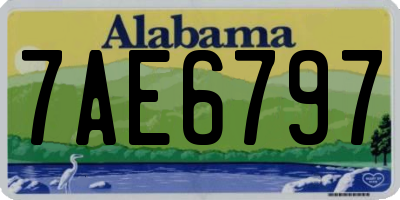 AL license plate 7AE6797