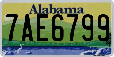 AL license plate 7AE6799