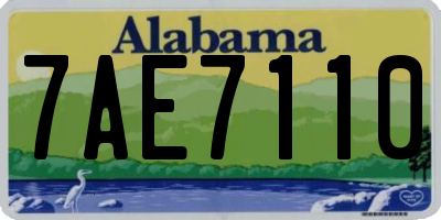 AL license plate 7AE7110
