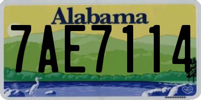AL license plate 7AE7114