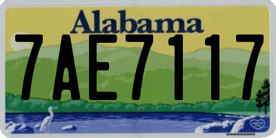 AL license plate 7AE7117