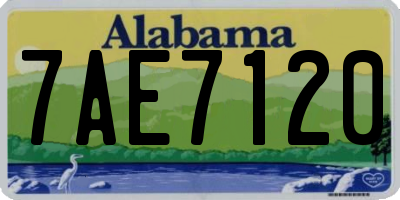 AL license plate 7AE7120