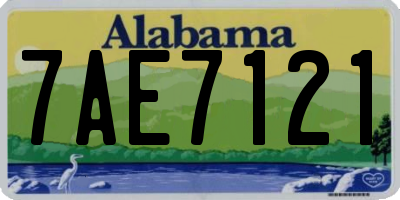AL license plate 7AE7121