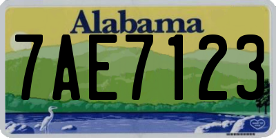 AL license plate 7AE7123