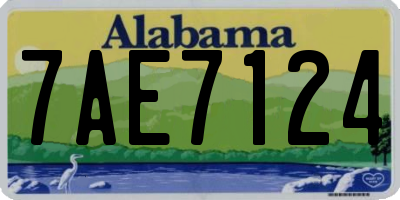 AL license plate 7AE7124