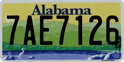 AL license plate 7AE7126