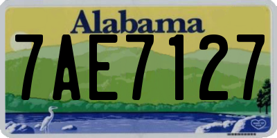 AL license plate 7AE7127