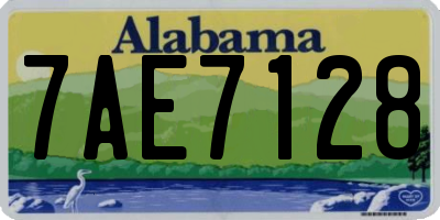 AL license plate 7AE7128