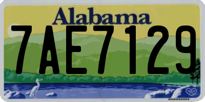 AL license plate 7AE7129