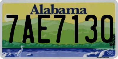 AL license plate 7AE7130