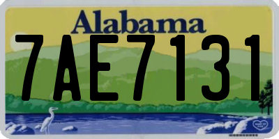 AL license plate 7AE7131