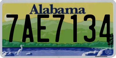 AL license plate 7AE7134