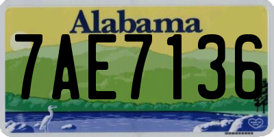 AL license plate 7AE7136