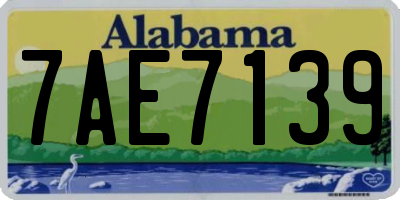 AL license plate 7AE7139