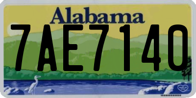 AL license plate 7AE7140