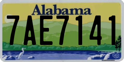 AL license plate 7AE7141