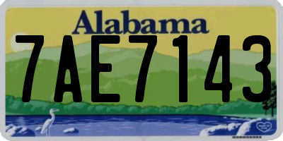 AL license plate 7AE7143
