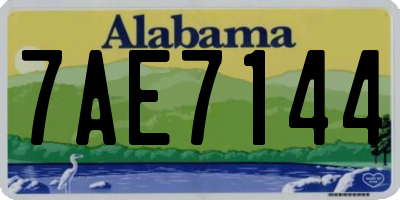 AL license plate 7AE7144