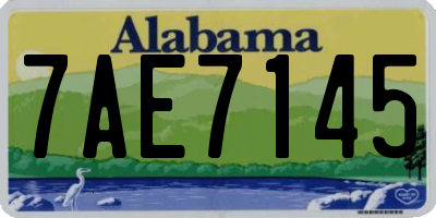 AL license plate 7AE7145