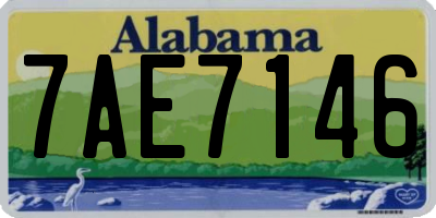 AL license plate 7AE7146