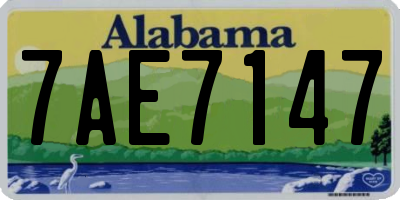 AL license plate 7AE7147