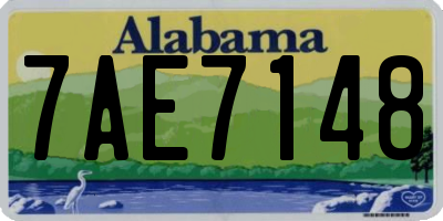 AL license plate 7AE7148