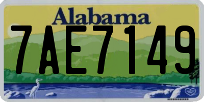 AL license plate 7AE7149