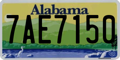 AL license plate 7AE7150