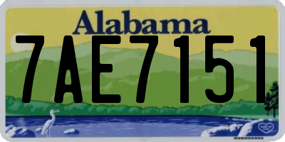 AL license plate 7AE7151