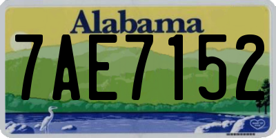 AL license plate 7AE7152