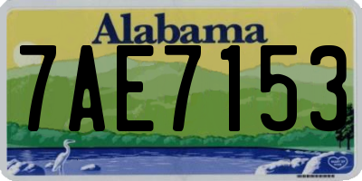 AL license plate 7AE7153
