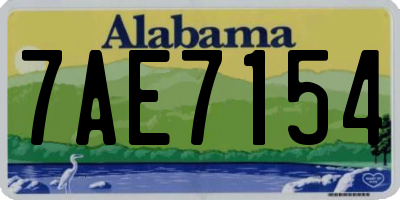 AL license plate 7AE7154