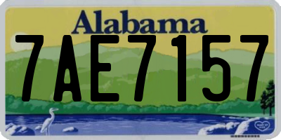 AL license plate 7AE7157