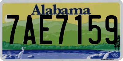 AL license plate 7AE7159