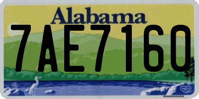 AL license plate 7AE7160