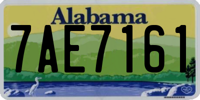AL license plate 7AE7161