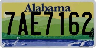 AL license plate 7AE7162