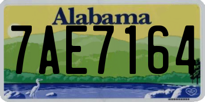 AL license plate 7AE7164