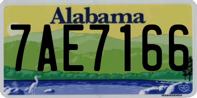 AL license plate 7AE7166