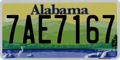 AL license plate 7AE7167