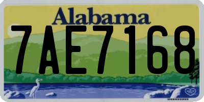 AL license plate 7AE7168
