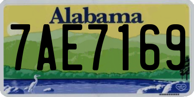 AL license plate 7AE7169