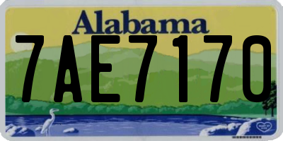 AL license plate 7AE7170